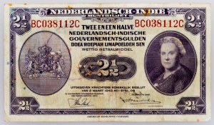 Netherlands East Indies, 2 1/2 Gulden 1943