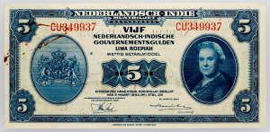 Netherlands East Indies, 5 Gulden 1943