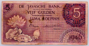 Nizozemská východní Indie, 5 guldenů 1946