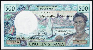 Nové Hebridy, 500 franků 1980