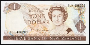 New Zealand, 1 Dollar 1985-1989