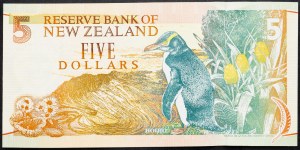 Neuseeland, 5 Dollars 2003-2009