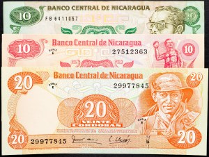 Nicaragua, 10, 20 Cordobas 1985, 1979