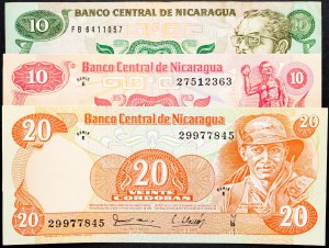 Nikaragua, 10, 20 Cordobas 1985, 1979