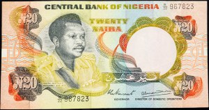 Nigeria, 20 naira 1977