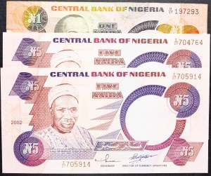 Nigeria, 1, 5 Naira 1984-2000, 2002