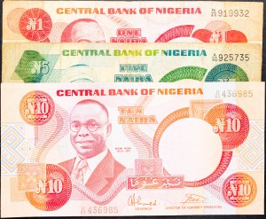 Nigeria, 1, 5, 10 Naira 1979-1984