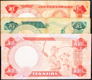 Nigeria, 1, 5, 10 Naira 1979-1984