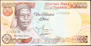 Nigérie, 100 Naira 1999