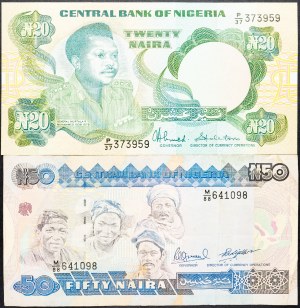Nigeria, 20, 50 Naira 1984-2000