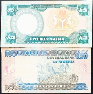 Nigeria, 20, 50 naira 1984-2000