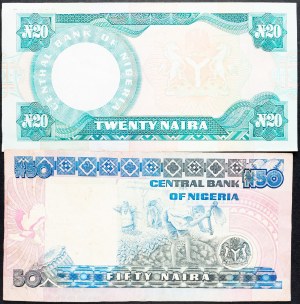 Nigeria, 20, 50 Naira 1984-2001