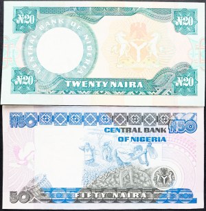 Nigeria, 20, 50 Naira 2004, 2005
