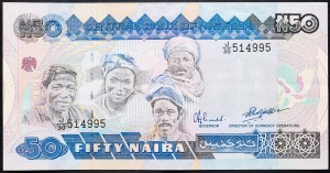 Nigeria, 50 naira, 2001-2005