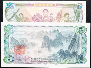 North Korea, 1, 5 Won 1978