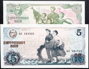 North Korea, 1, 5 Won 1978