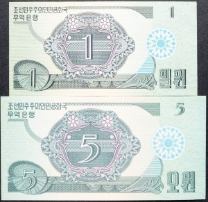 North Korea, 1, 5 Won 1988