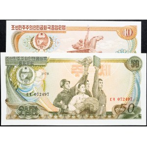 North Korea, 10, 50 Won 2000