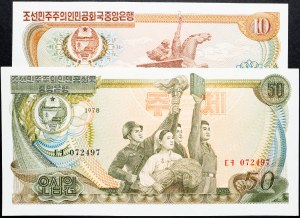 North Korea, 10, 50 Won 2000