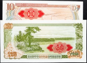 Severná Kórea, 10, 50 wonov 2000