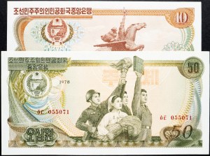 Severní Korea, 10, 50 wonů 2000