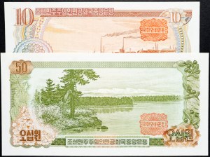 Severná Kórea, 10, 50 wonov 2000