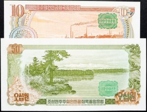 North Korea, 10, 50 Won 2000