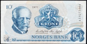 Nórsko, 10 korún 1977