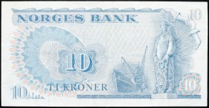 Norvège, 10 couronnes 1977