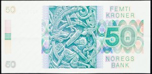Norvège, 50 couronnes 1990
