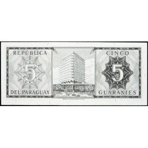 Paraguay, 5 Guaranies 1952