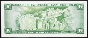 Peru, 5 Soles de Oro 1974