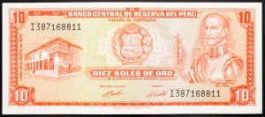 Perù, 10 Soles de Oro 1974