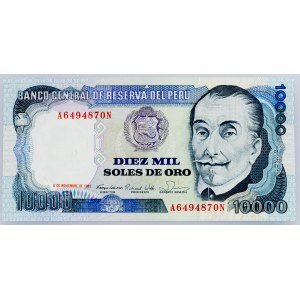 Peru, 10000 Soles de Oro 1981