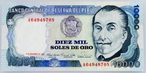 Pérou, 10000 Soles de Oro 1981
