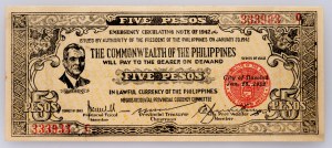 Philippines, 5 Pesos 1942