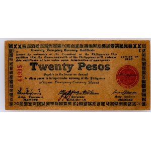 Philippines, 20 Pesos 1945