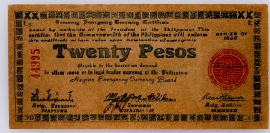 Philippines, 20 Pesos 1945