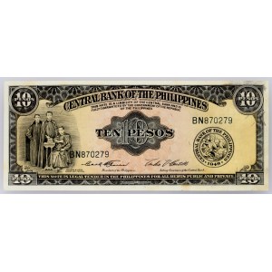 Philippines, 10 Pesos 1961