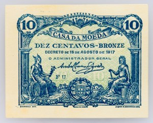 Portugalsko, 10 centavos 1917