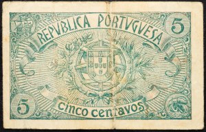 Portugalsko, 5 centavos 1918