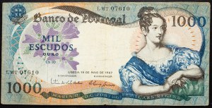 Portugalsko, 1000 Escudos 1967