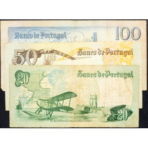 Portugal, 20, 50, 100 Escudos Ouro 1978, 1980