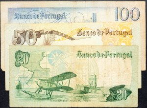 Portugalsko, 20, 50, 100 Escudos Ouro 1978, 1980