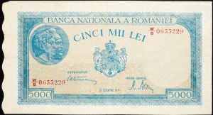 Romania, 5000 Lei 1945