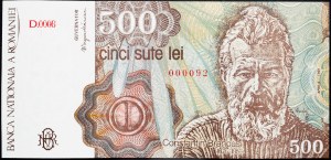 Rumunia, 500 Lei 1991