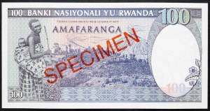 Rwanda, 100 franków 1989