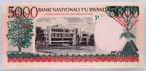 Rwanda, 5000 frankov 1998