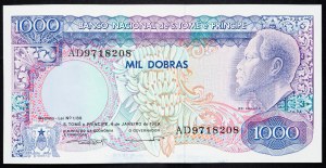 Saint Thomas and Prince's Island, 1000 Dobras 1989