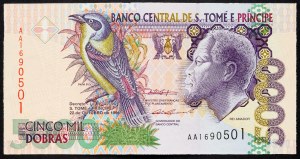 Svätý Tomáš a Princov ostrov, 5000 Dobras 1996